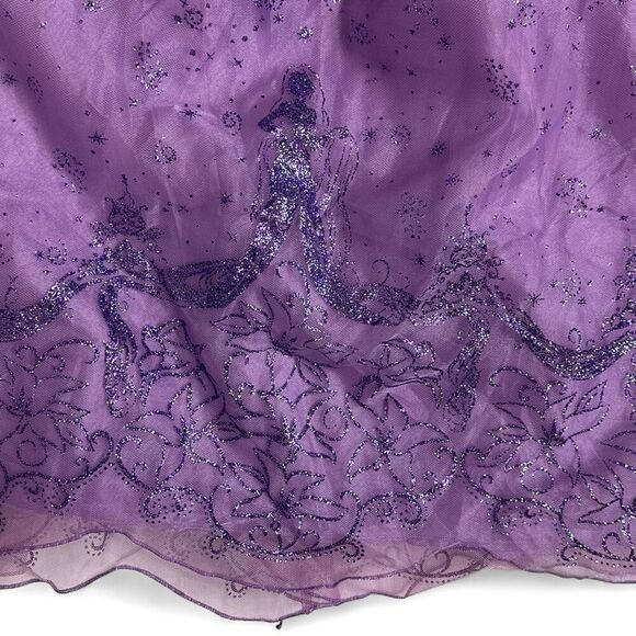 Disney Store Rapunzel Tangled Costume Gown Girls 10/ L Purple Glitter Princess - Picture 5 of 10